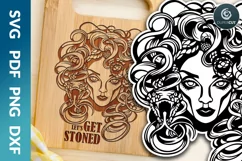 Medusa Woman with snake hair - SVG DXF cut files Product Image 1