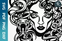 Medusa Woman with snake hair - SVG DXF cut files Product Image 2