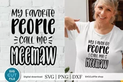 This Meemaw svg is perfect for shirts or tote bags for Grandma Meemaw