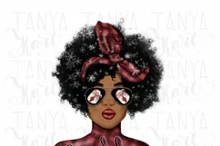 Merry Mama | Hand Lettered | Afro Woman | Holiday Design Product Image 5
