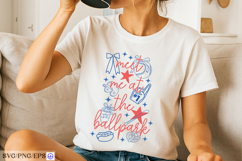 Meet Me at the Ballpark Hand-Drawn SVG T-shirt Design Product Image 2