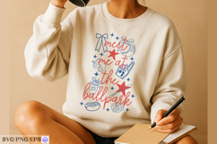 Meet Me at the Ballpark Hand-Drawn SVG T-shirt Design Product Image 3