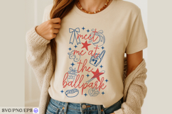 Meet Me at the Ballpark Hand-Drawn SVG T-shirt Design Product Image 4
