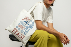 Retro Summer Beach Line Art Clipart, Sublimation PNG Product Image 2