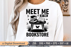 Meet Me at the Bookstore SVG, Book Lover SVG, Reading SVG Product Image 1
