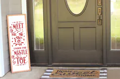 Meet Me Under The Mistletoe Christmas Porch Sign SVG Product Image 3