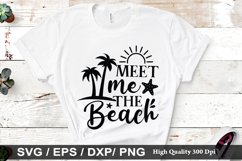 Meet me the beach SVG - Beach Design Product Image 1