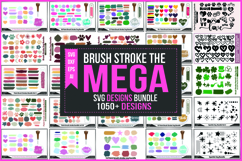 1050 Brush Stroke the Mega Svg Designs Bundle, Keychain Svg Product Image 1