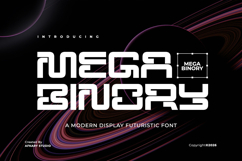 Mega Binory - Modern Futuristic Sci-Fi Font Product Image 1