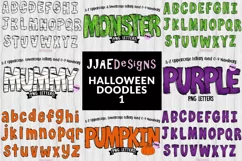 Halloween Alphabet Doodle Letter Clipart PNG Bundle Product Image 2