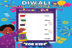 Diwali Kindergarten Worksheets Shapes, Numbers Product Image 2