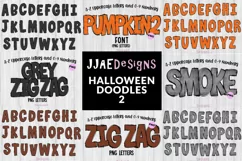 Halloween Alphabet Doodle Letter Clipart PNG Bundle Product Image 3