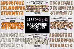 Halloween Alphabet Doodle Letter Clipart PNG Bundle Product Image 4