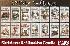 Large Christmas PNG bundle with printable bookmarks, magnetic bookmarks, round ornaments, Christmas kitchen towels and 20oz tumbler wraps shown as holiday craft designs for Cricut and Silhouette as printable and sublimation artwork.