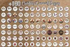 Large Christmas PNG bundle with printable bookmarks, magnetic bookmarks, round ornaments, Christmas kitchen towels and 20oz tumbler wraps shown as holiday craft designs for Cricut and Silhouette as printable and sublimation artwork.