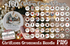Large Christmas PNG bundle with printable bookmarks, magnetic bookmarks, round ornaments, Christmas kitchen towels and 20oz tumbler wraps shown as holiday craft designs for Cricut and Silhouette as printable and sublimation artwork.