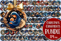 Mega Christmas Sublimation ornament PNG Bundle Product Image 3
