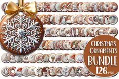 Gingerbread Christmas Ornament PNG Sublimation Product Image 1
