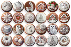 Gingerbread Christmas Ornament PNG Sublimation Product Image 2
