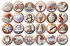 Gingerbread Christmas Ornament PNG Sublimation Bundle Product Image 3