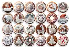 Gingerbread Christmas Ornament PNG Sublimation Bundle Product Image 5