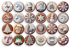 Gingerbread Christmas Ornament PNG Sublimation Bundle Product Image 6