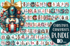 Mega Christmas Sublimation ornament PNG Bundle Product Image 6