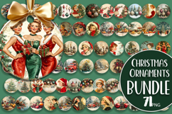 Retro Christmas Winter Ornament Sublimation Product Image 1