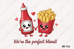 Food Sublimation Clipart Png, Funny Food Quotes Design Product Image 1