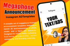 Megaphone Announcement Templates 3D, Photo, Hijabi Girl Product Image 2
