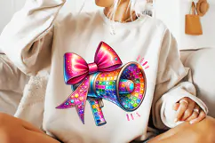Cheer Megaphone PNG, Cheerleader PNG, Cheer Coquette Bow PNG Product Image 1