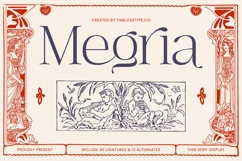 Megria Elegant Thin Serif Display Typeface Product Image 1