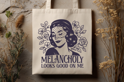 Gothic Woman Quotes SVG PNG Bundle | Retro Feminine Art Product Image 5