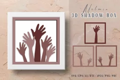 Black lives matter 3D Shadow Box SVG- Black power Product Image 3