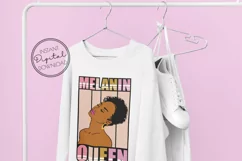 Melanin Black Queen SVG for Cricut. Short Curly Hair Girl