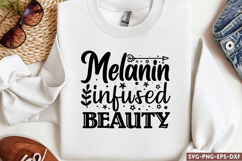 Melanin infused beauty SVG, Black Woman SVG Product Image 1