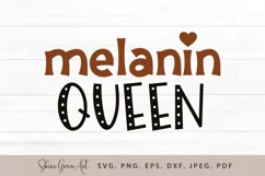 Melanin Queen SVG for Black Woman by Shine Green Art