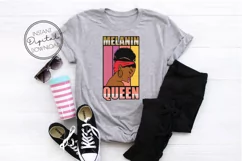 Melanin Queen SVG Messy Bun African American Woman Afro Hair