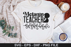 Melanin Teacher SVG - Black Woman Design Product Image 1