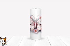 3d Butterfly Sublimation Tumbler Wrap Set | 20 PNG Design Product Image 5