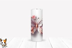 3d Butterfly Sublimation Tumbler Wrap Set | 20 PNG Design Product Image 7