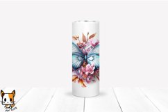 3d Butterfly Sublimation Tumbler Wrap Set | 20 PNG Design Product Image 17