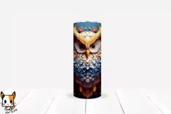 3d Floral Owl Sublimation Tumbler Wrap Set | 20 PNG Designs Product Image 20