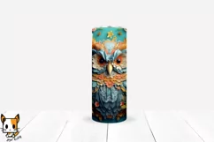 3d Floral Owl Sublimation Tumbler Wrap Set | 20 PNG Designs Product Image 14