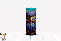 3d Floral Owl Sublimation Tumbler Wrap Set | 20 PNG Designs Product Image 13
