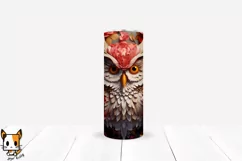 3d Floral Owl Sublimation Tumbler Wrap Set | 20 PNG Designs Product Image 10