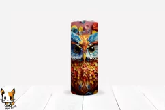 3d Floral Owl Sublimation Tumbler Wrap Set | 20 PNG Designs Product Image 9