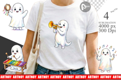 Music Teacher Ghost Sublimation Product Image 1