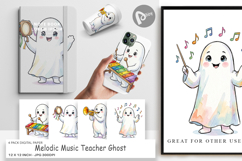 Music Teacher Ghost Digital Paper Product Image 1