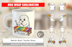 Music Teacher Ghost Mug Wrap Product Image 1
